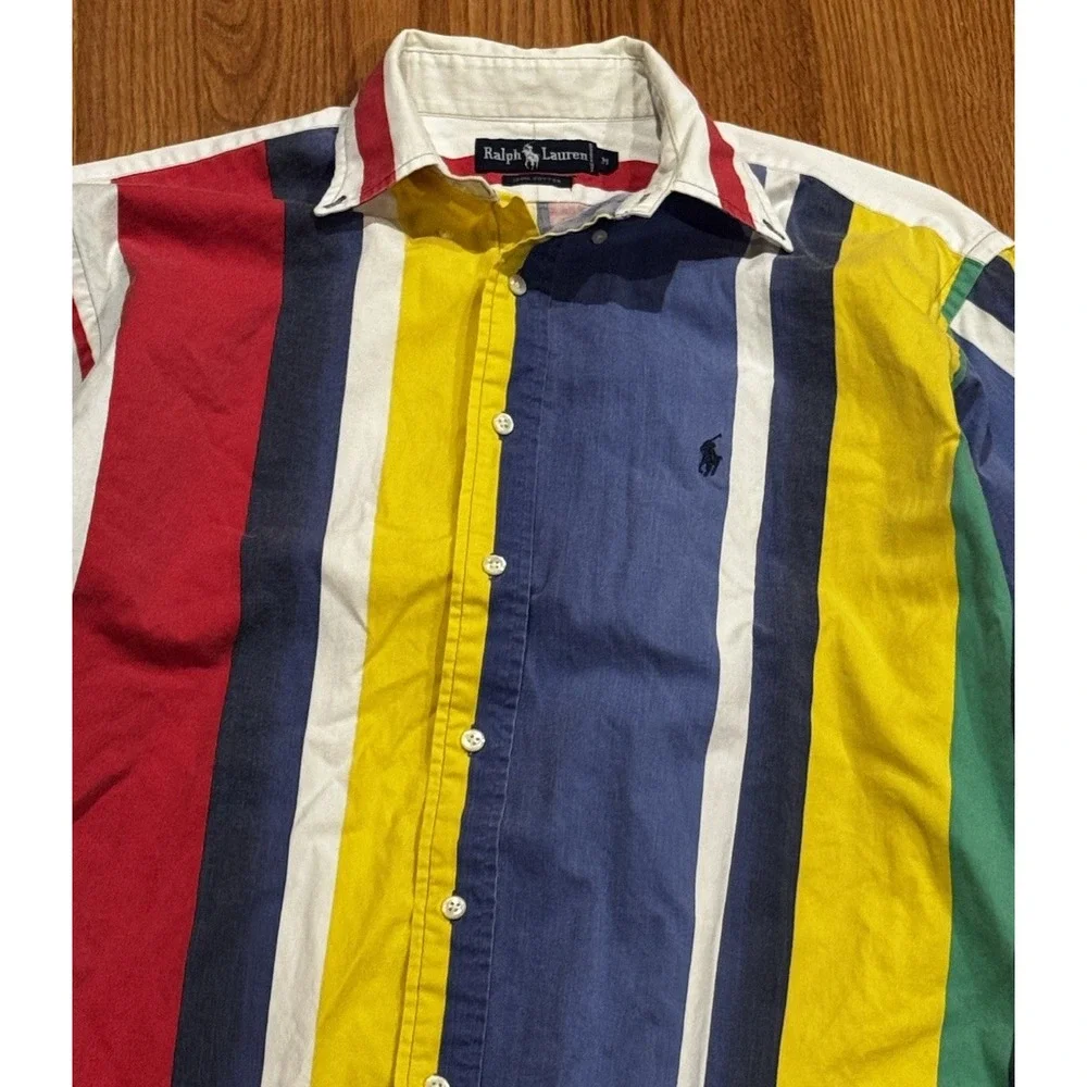 Vintage Polo Ralph Lauren Western Brushpopper Button Down Shirt M Country RRL